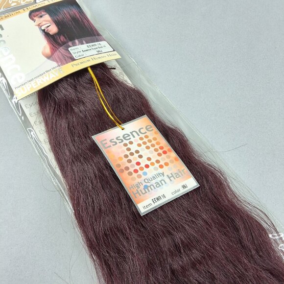 16” Super Bulk #99J Dark Plum Wet N Wavy Micro Braiding Blend Hair - Picture 2 of 6